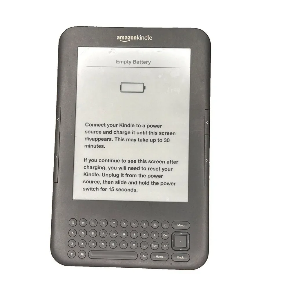 Amazon Kindle 3rd Gen D00901 WiFi eReader 6” E Ink AS-IS Battery Issue